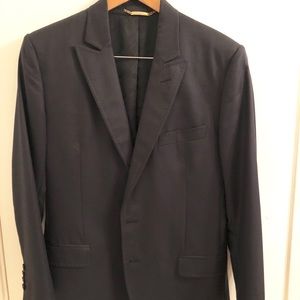 Unique Dolce and Gabbana black silk blend blazer